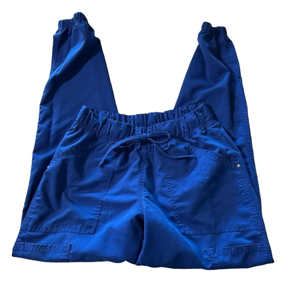 ScrubStar women's size small cobalt blue jogger scrubs - Picture 1 of 3